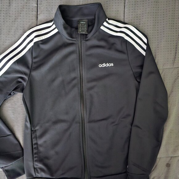 adidas Women's Black 3 Stripe Essentials Tricot Track Jacket - Picture 1 of 5